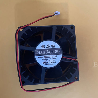 1pcs SANACE80 9G0824G102 24V 0.56A 8CM 80 * 80 * 38MM axial flow fan