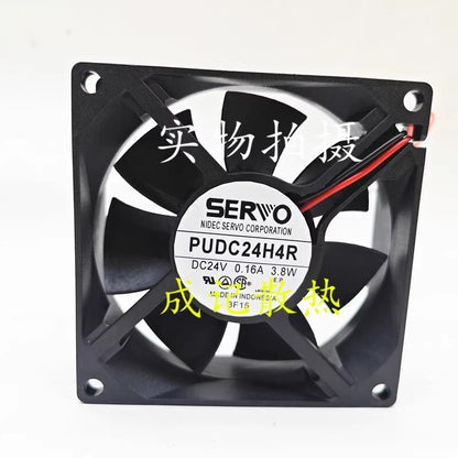SERVO PUDC24H4R 8025 DC24V 0.16A 3.8W 80*25MM 2-Wire Inverter Silent Cooling Fan