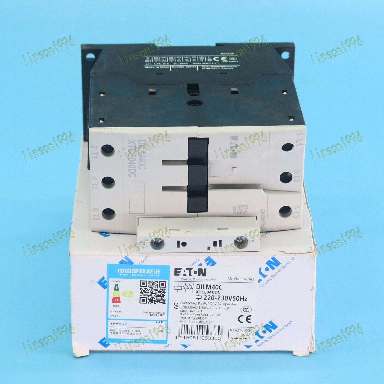 new 1PC  Eaton Moeller Contactor DILM40C 220-230V 50HZ Eaton