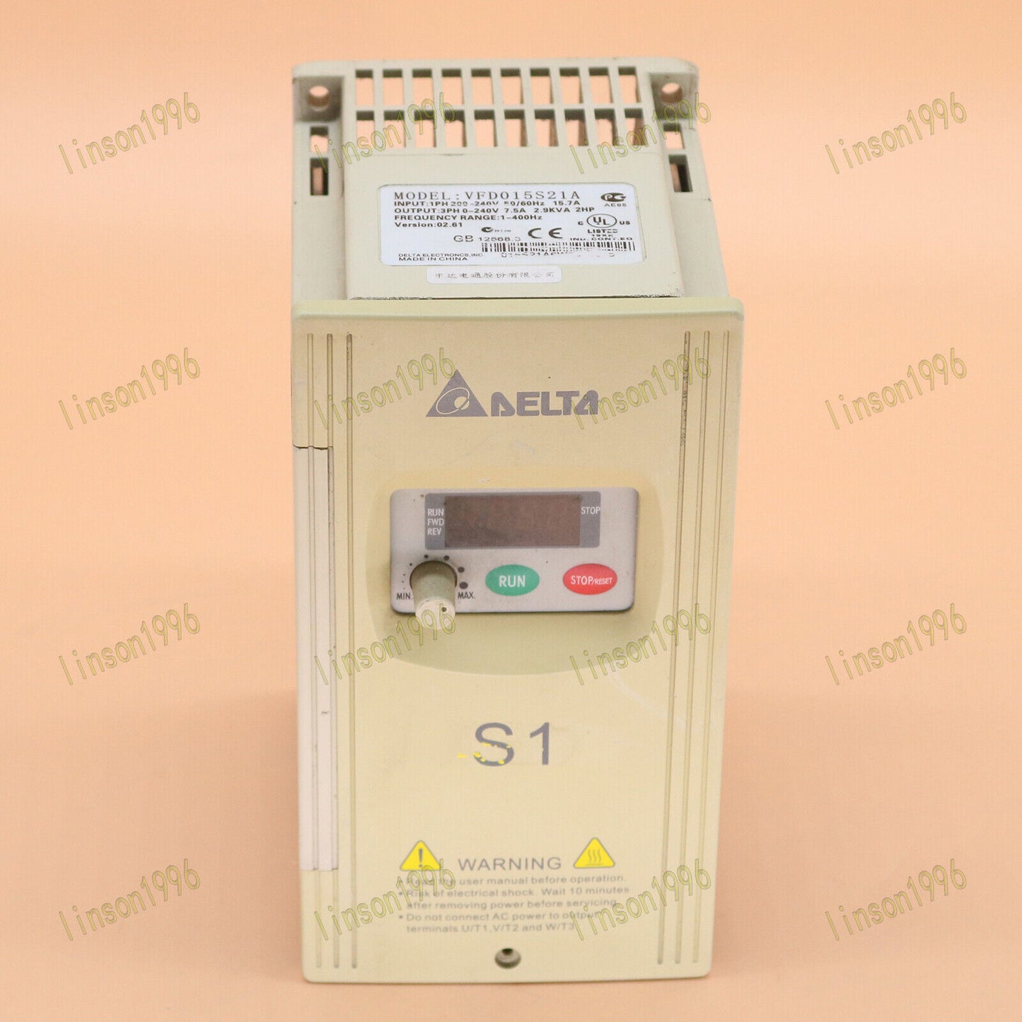 Used 1PC Delta VFD015S21A Variable Frequency Drive TESTED, SHIP - DELTA