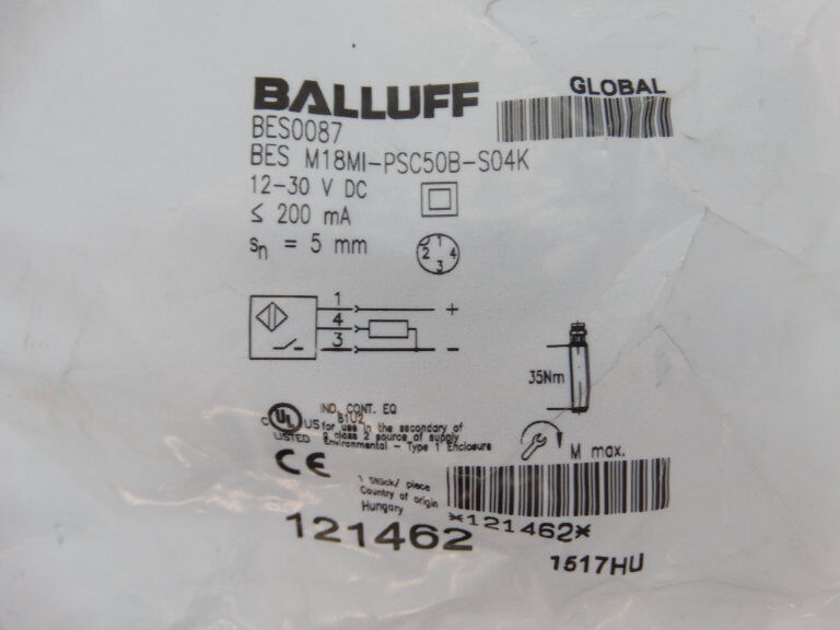 BALLOFF Bes M18MI-PSC50B-S04K Sensor - BALLOFF