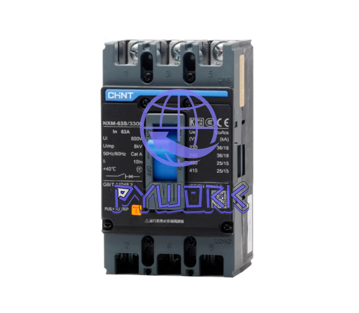 Chint NXM-63S Series NXM-63S/3300/4300B Leakage Circuit Breaker 3P 4P