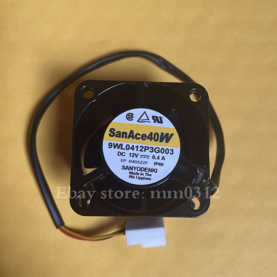 1pcs Sanyo 9WL0412P3G003 12V 0.4A 4cm metal frame waterproof cooling fan