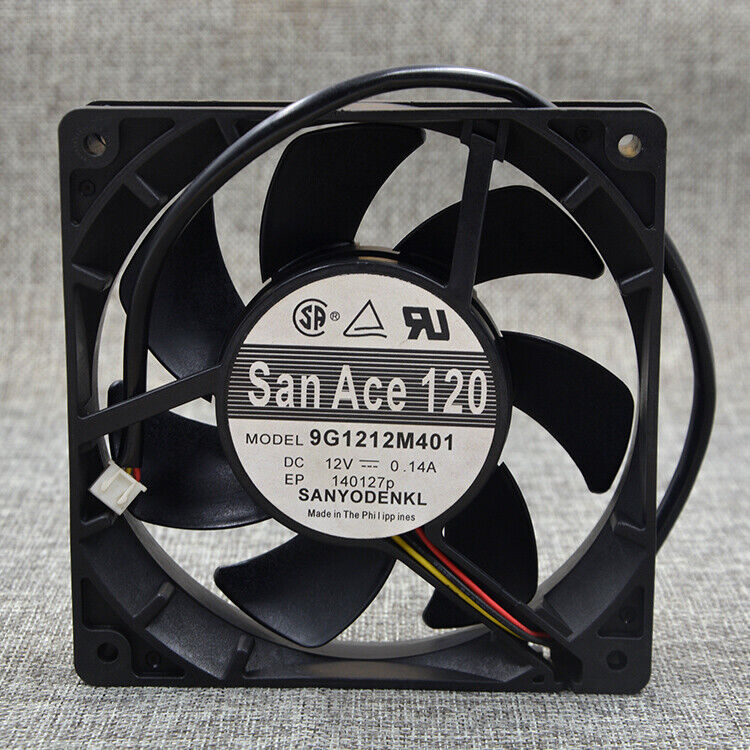 new 1pcs SANYO 9G1212M401 12CM 0.14A 12025 mute double ball fan - SANYO