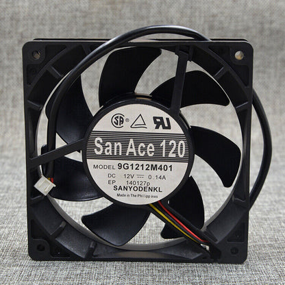 new 1pcs SANYO 9G1212M401 12CM 0.14A 12025 mute double ball fan - SANYO