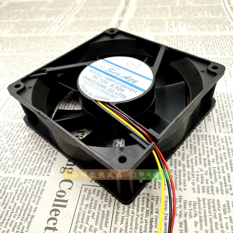 1pcs SAn Aes 109P1212H1011 12v 0.52A 12038 12CM chassis cooling fan