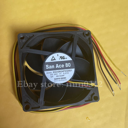 Sanyo 9GA0824P4G001 24V 0.21A 8025 80mm 4-wire inverter cooling fan