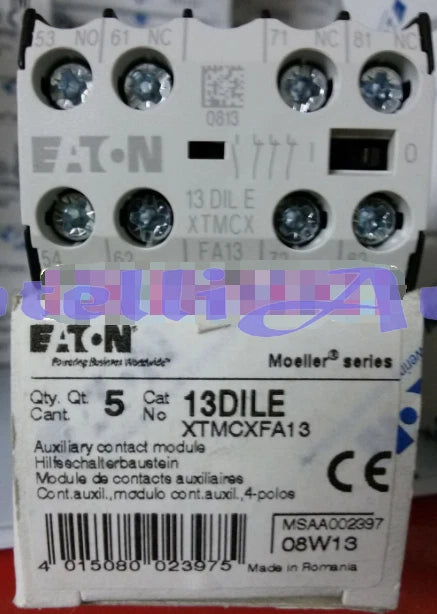 1PCS Eaton Moeller 13DILE XTMCXFA13 Auxiliary Contact ,1NO+3NC