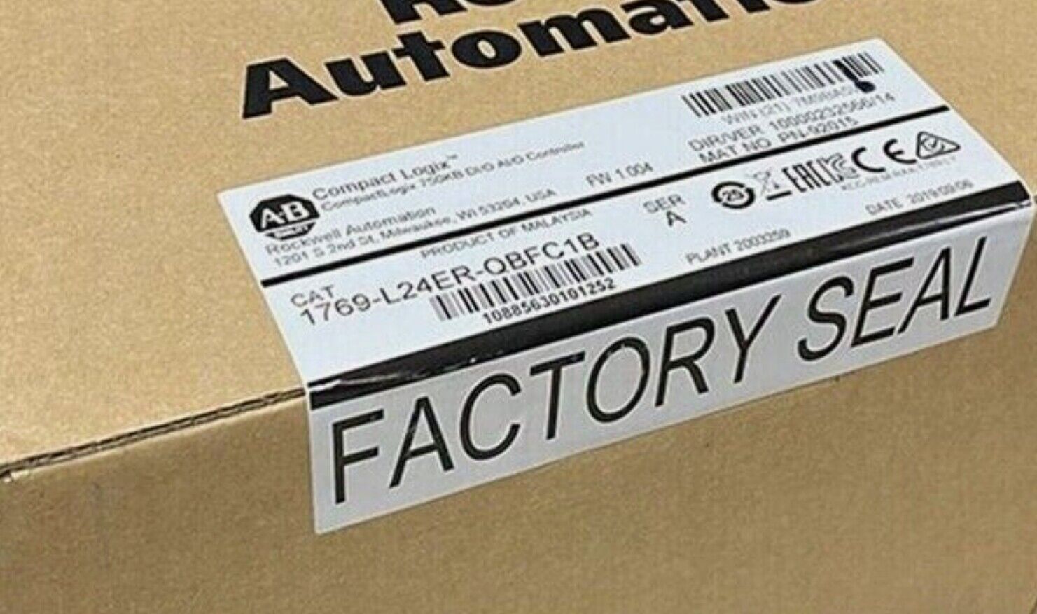 New Genuine New In Box Allen-Bradley 1769-L24ER-QBFC1B CompactLogix Controller - ALLEN-BRADLEY