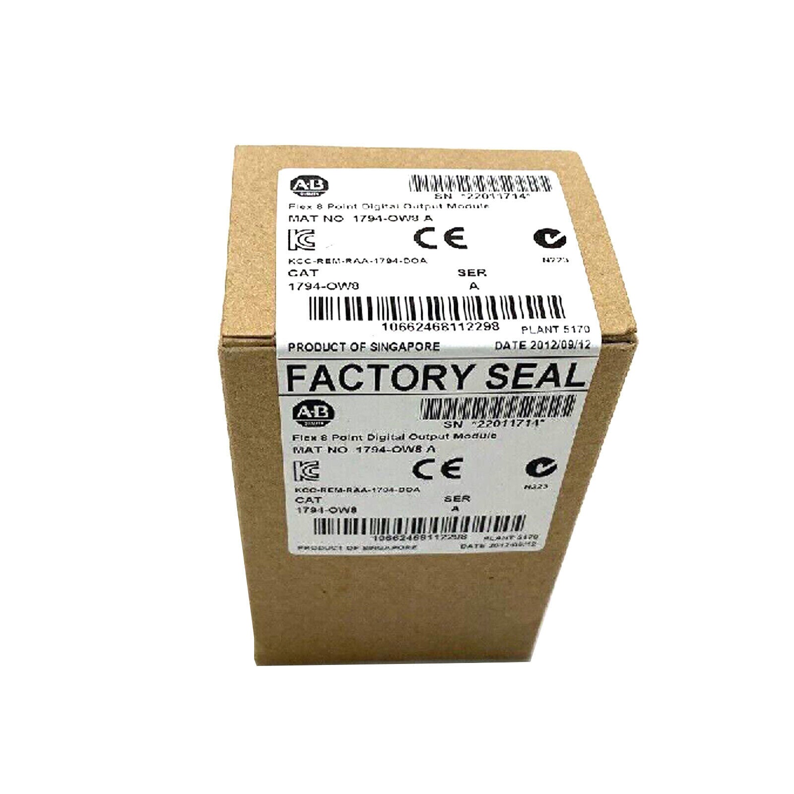 Factory Sealed AB 1794-OW8 SER A Flex 8 Point Relay Output Module 1794OW8 AB