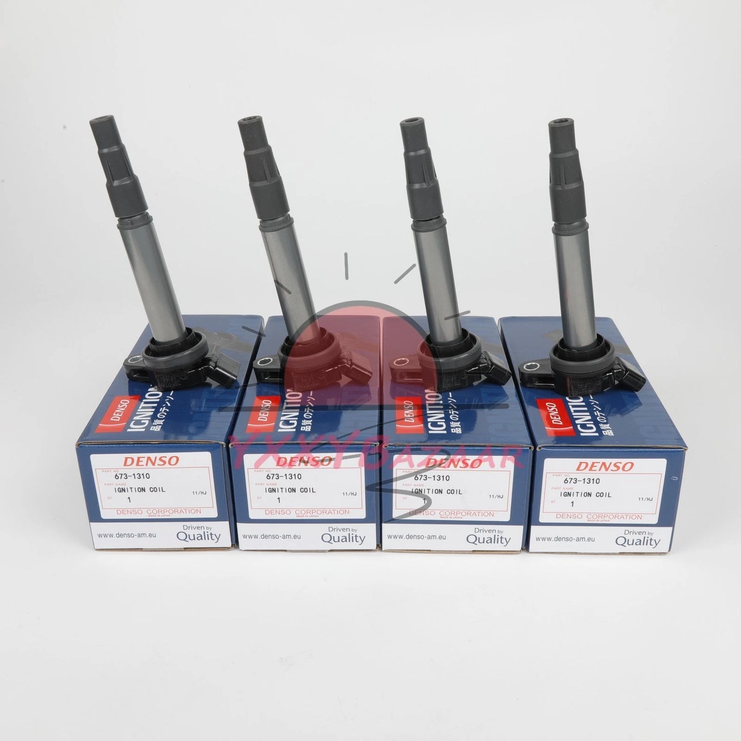 4PC Ignition Coil DENSO For Denso 90919-02258 673-1310 Corolla Prius 1.8L