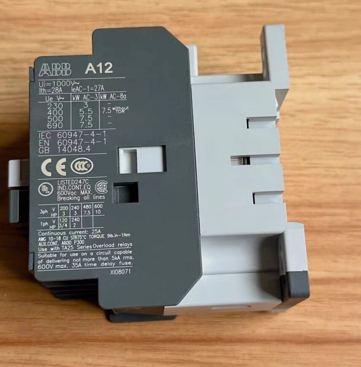 ABB A12-30-10 Contactor 220-230V50Hz/230-240V60Hz 1SBL161001R8010 model - ABB