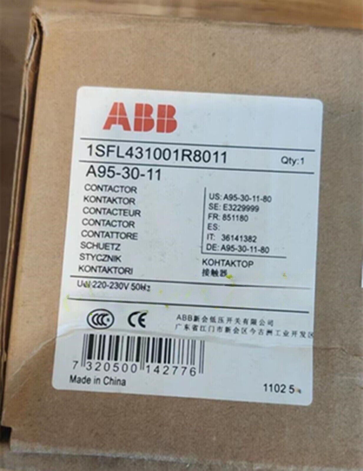 new 1 PCS ABB A95-30-11 1SFL431001R8011 AC contactor - ABB