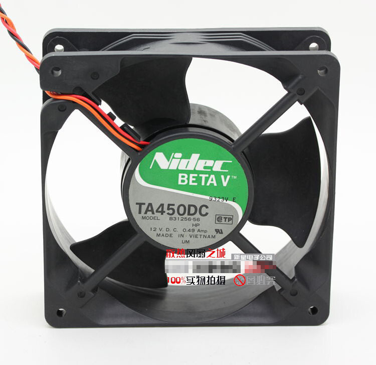 1pcs Nidec TA450DC B31256-56 12038 12CM 12V 0.49A high wind fan