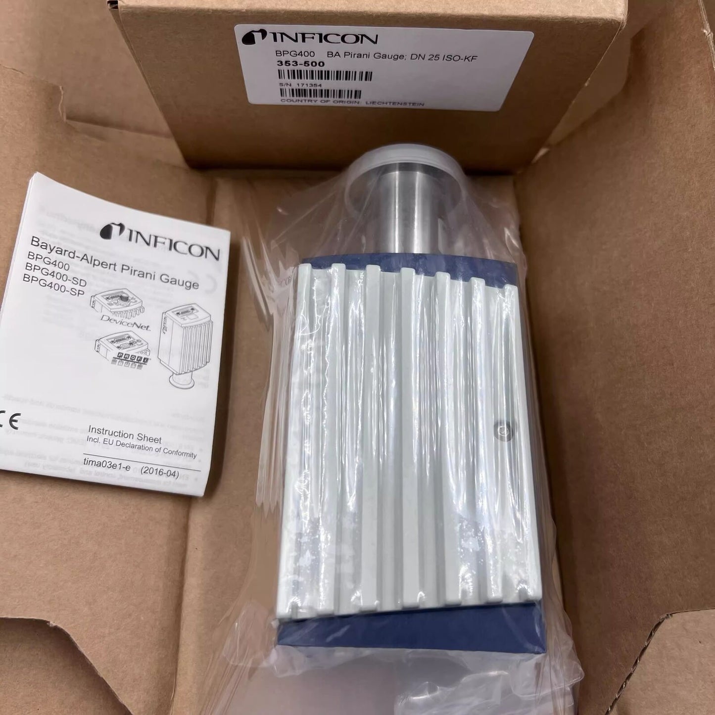 new 1pcs INFICON Vacuometer Sensor BPG400 353-500 - INFICON