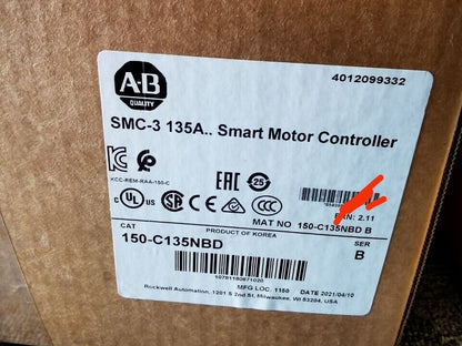 Allen-Bradley 150-C135NBD SMC-3 Soft Start 150C135NBD | Allen-Bradley Soft Start | 150C135NBD Soft Start Controller | Allen-Bradley 150C135NBD Controller - ALLEN-BRADLEY