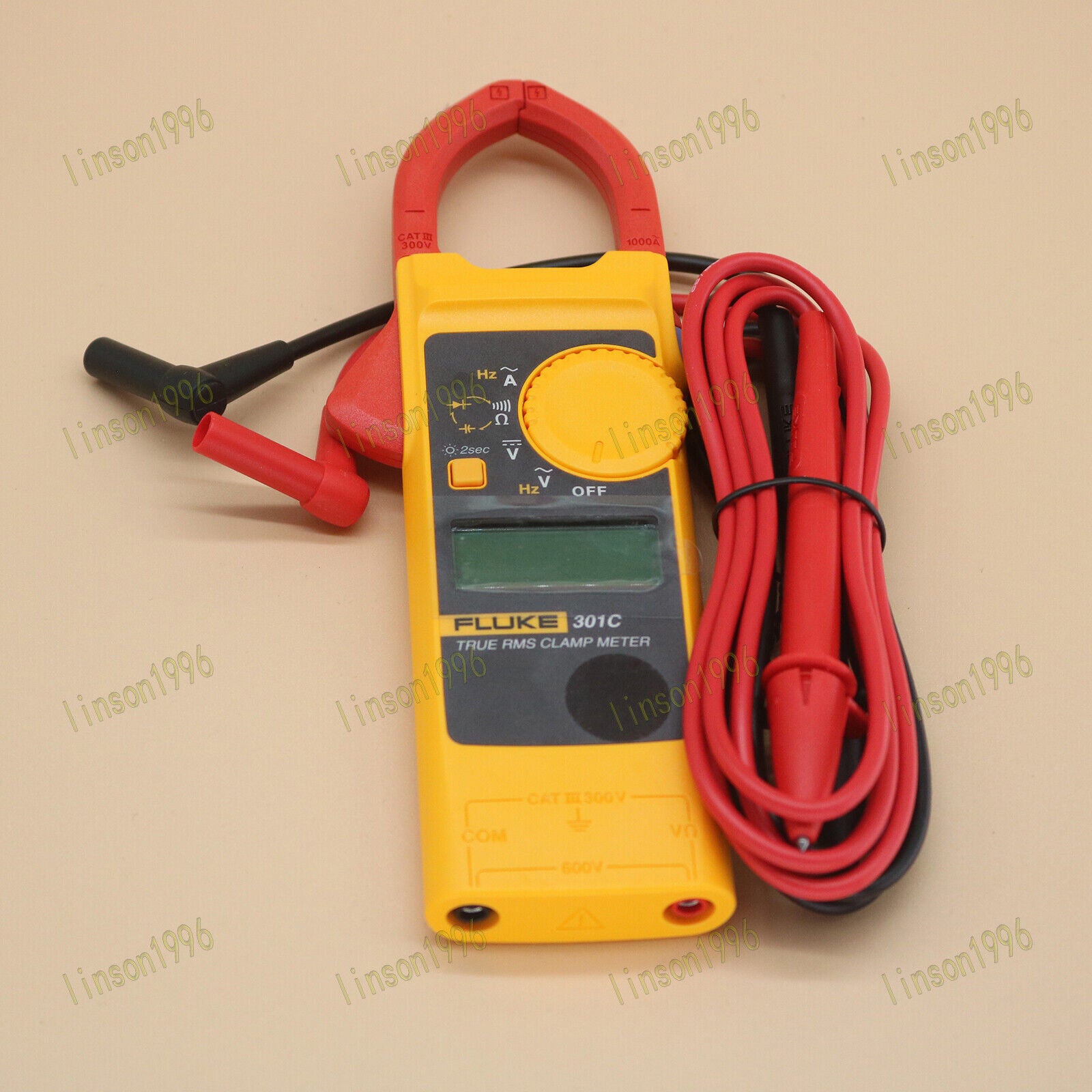 new One  Fluke 301C AC Digital Clamp Meter Voltage Tester Multitester ship Fluke