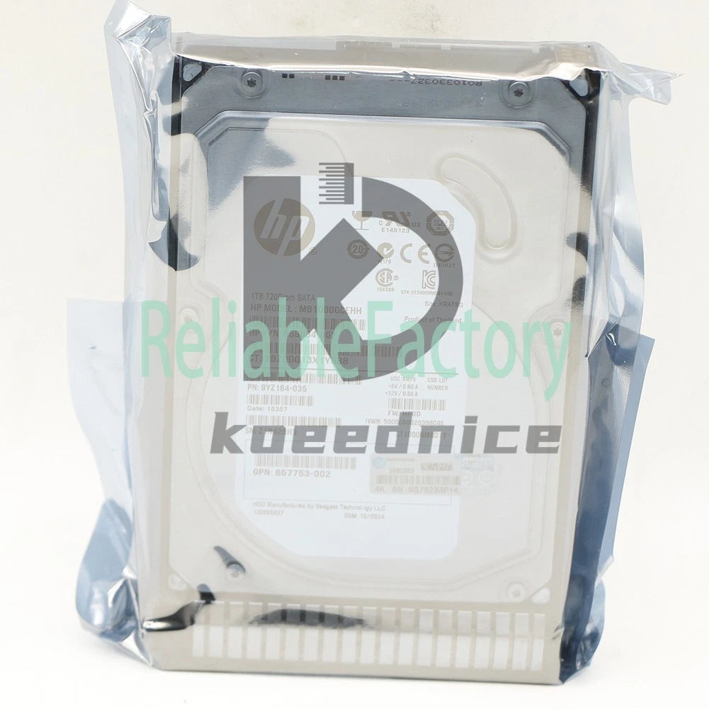 Fit HP 657750-B21 1TB 6G SATA 7.2K 3.5in MDL SC HDD Hard Drive 657739-001