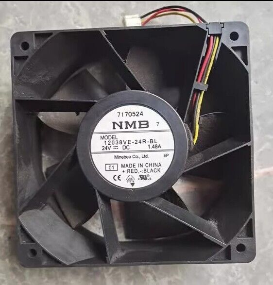new NMB 12038VE-24R-BL 24V 1.48A 3-wire for Yaskawa Inverter Cooling Fan - YASKAWA