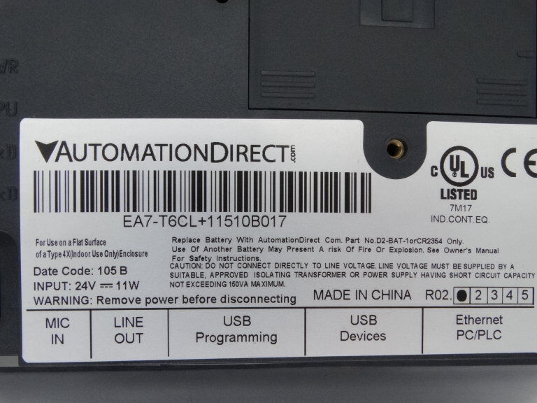 EA7-T6CL+11510B017 HMI - AUTOMATION DIRECT