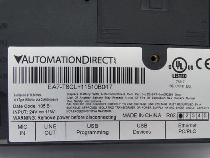 EA7-T6CL+11510B017 HMI - AUTOMATION DIRECT