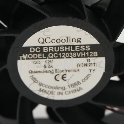 1 PCS QCcooling Fan QC12038VH12B DC12V 5.2A 12cm 2 wire Large air cooling fan