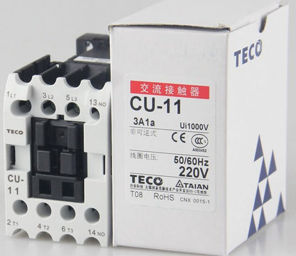 new CU-11 CU 11 3A1a 220VAC TECO AC Contactor - TECO