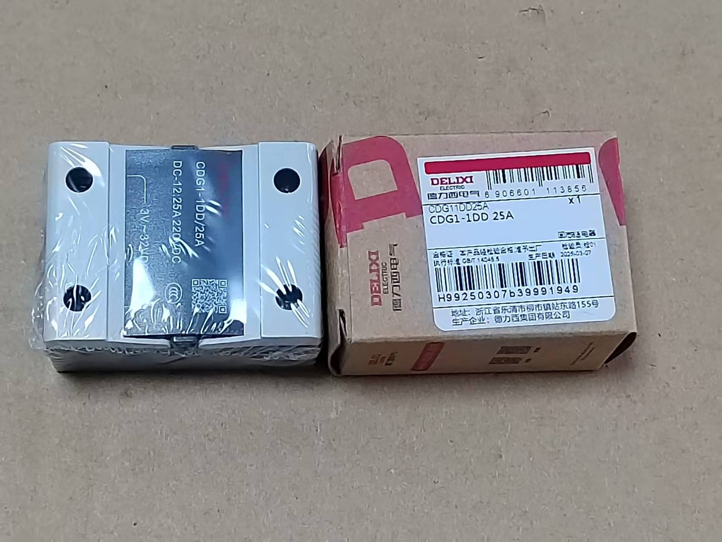 new 1PCS FOR DELIXI Solid State Relay CDG1-1DD/25A CDG1-1DD 25A 220VDC 3V-32VDC