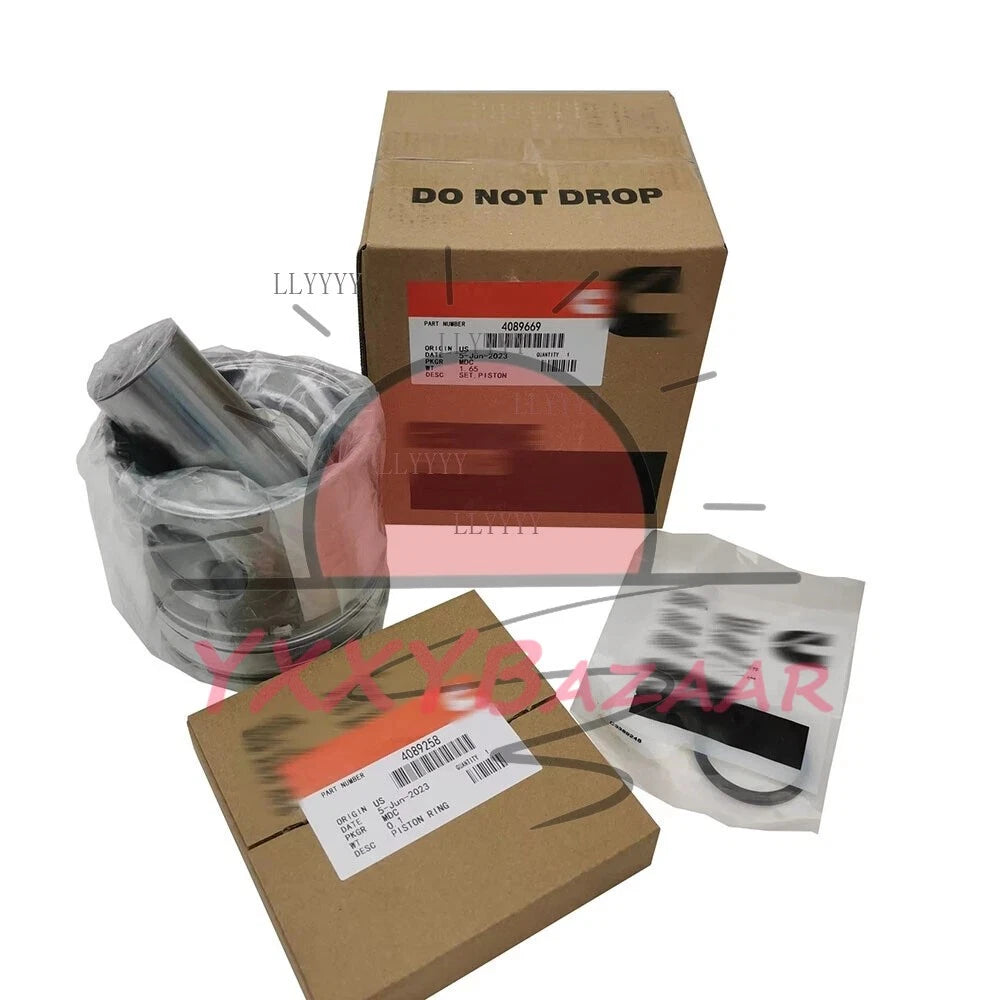 Set of 6 Piston +Ring + PISTON PIN Cummins Fits For 2004-2007 Dodge Ram 5.9L 24v