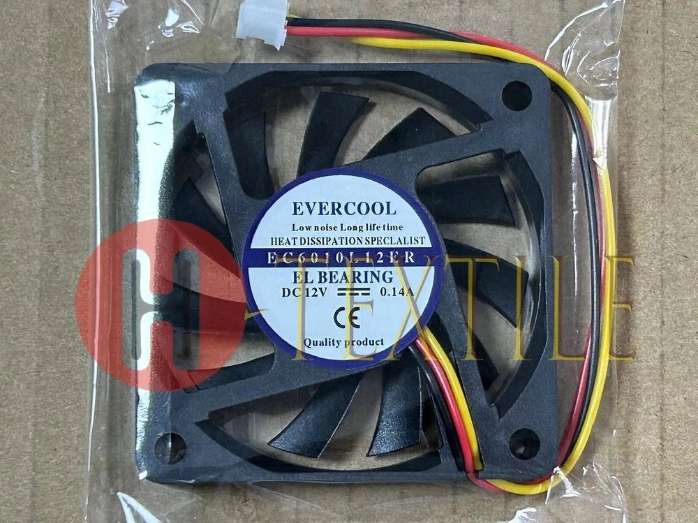 1pc 3-wire silent cooling fan EC6010L12ER DC12V 0.14A 60mm