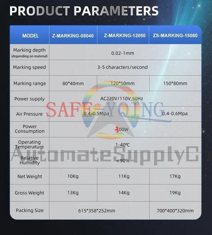 Z-Marking-12050 Portable Pneumatic Dot Peen Marking Machine 120*50mm