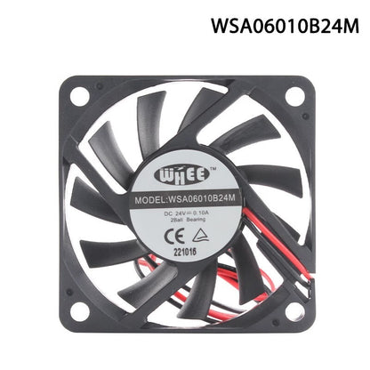 WHEE WSA06010B24M 6010 24V 0.10A double ball chassis Computer fan