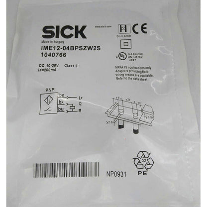 SICK Proximity Switch IME12-04BPSZW2S 10-30VDC 200MA, Low-Voltage, High-Duty Cycle Spot Stock - SICK
