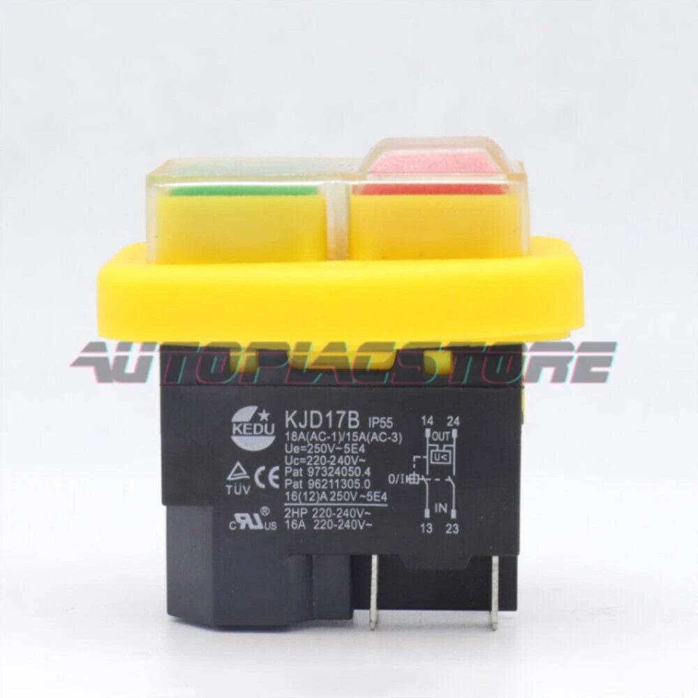 1PC FOR Kedu KJD17B Waterproof Magnetic Switch Power Tool Start Switch~~US