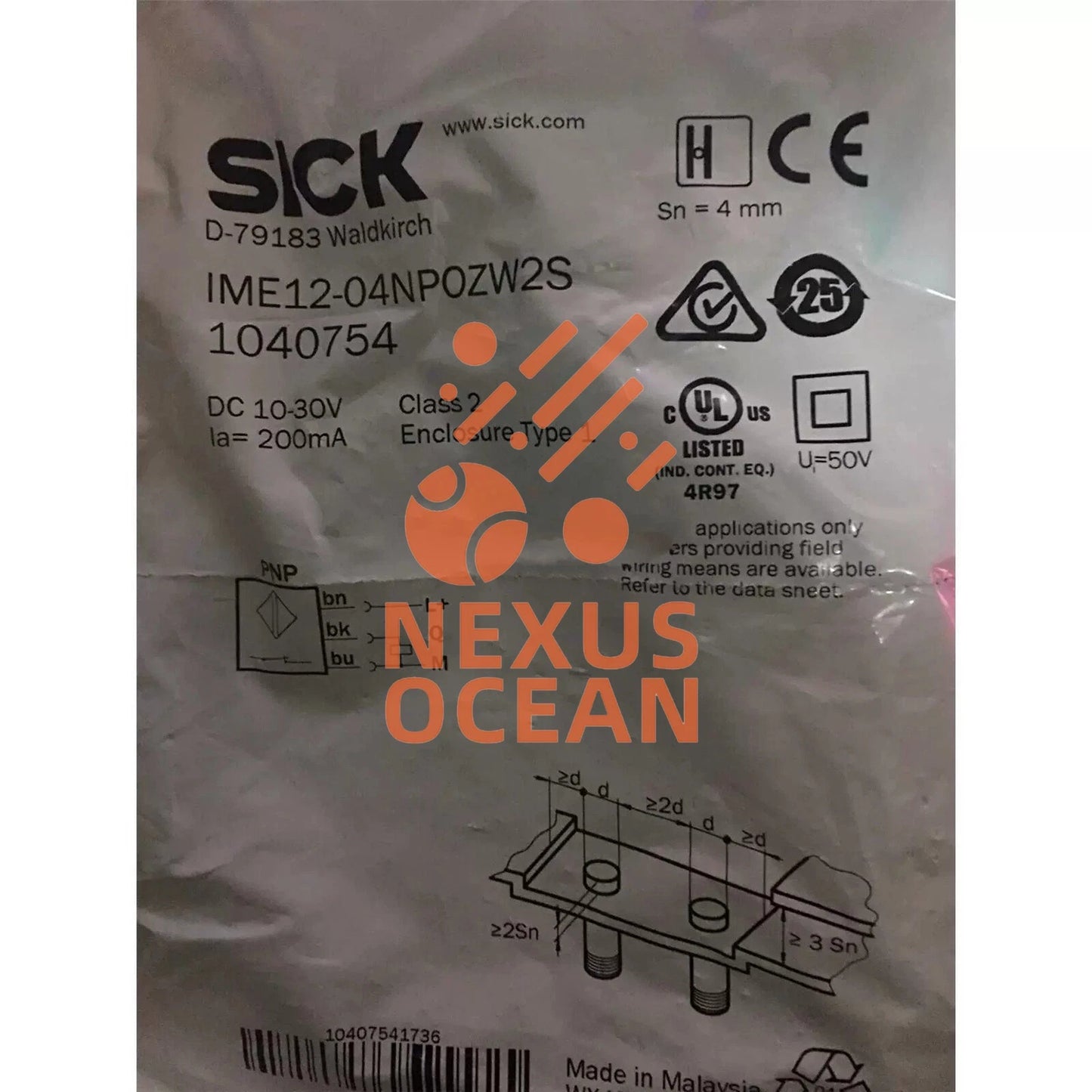 1PC sick IME12-04NPOZW2S 1040754 Proximity Switch Free ship #YP1