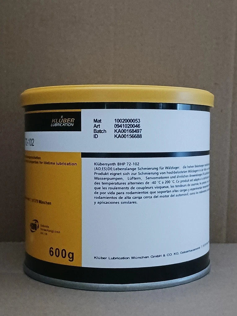KLUBER Lubrication Klubersynth BHP 72-102 600g ( 21.2 OZ) free shipping