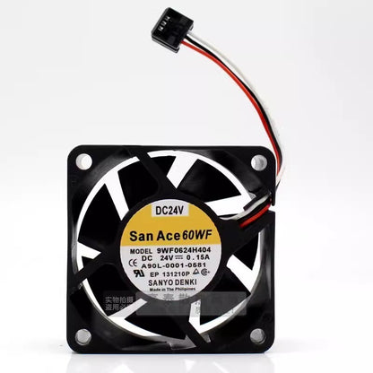 Sanyo 9WF0624H404 6025 DC24V 0.15A 6CM 3-Pin Silent Cooling Fan