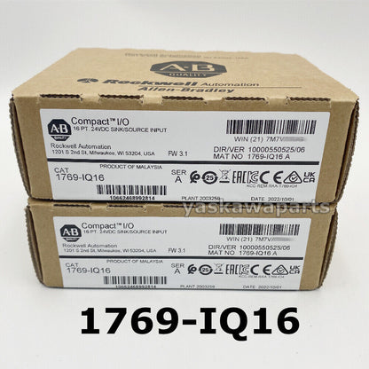 AB 1769-IQ16 CompactLogix 16 Pt 24VDC INPUT Module - New Factory Sealed - COMPACTLOGIX