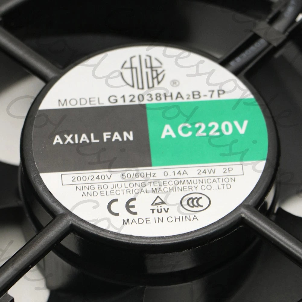 1 PCS 0.14A 24W 2 Wire 120 * 120 * 38MM AXIAL Fan G12038HA2B-7P AC 220V