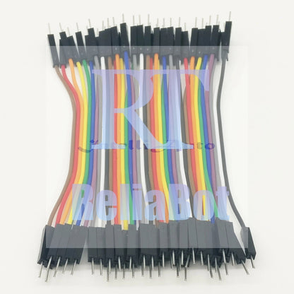 40Pcs 10CM Dupont Male To Male Jumper Wire Ribbon Cable for Breadboard Arduino -