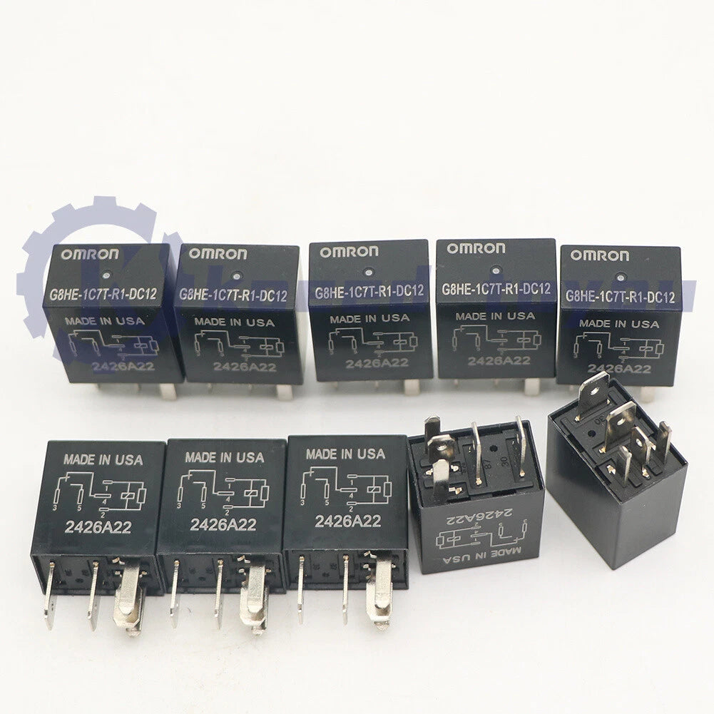 10PCS OMRON G8HE-1C7T-R1-DC12 12VDC Relay 40A 12V 5Pin US