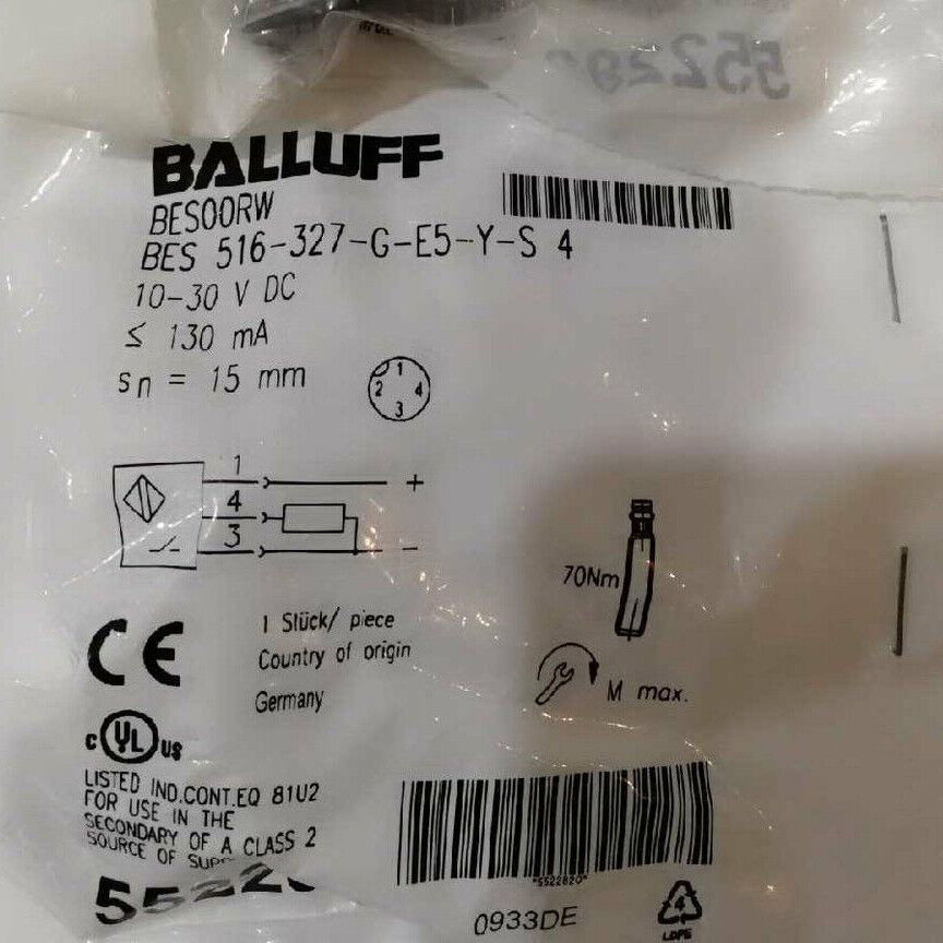 1PC BALLUFF PROXIMITY SENSOR BES 516-327-G-E5-Y-S4 - BALLUFF