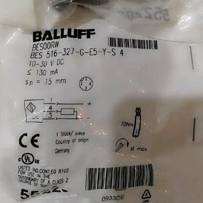 1PC BALLUFF PROXIMITY SENSOR BES 516-327-G-E5-Y-S4 - BALLUFF