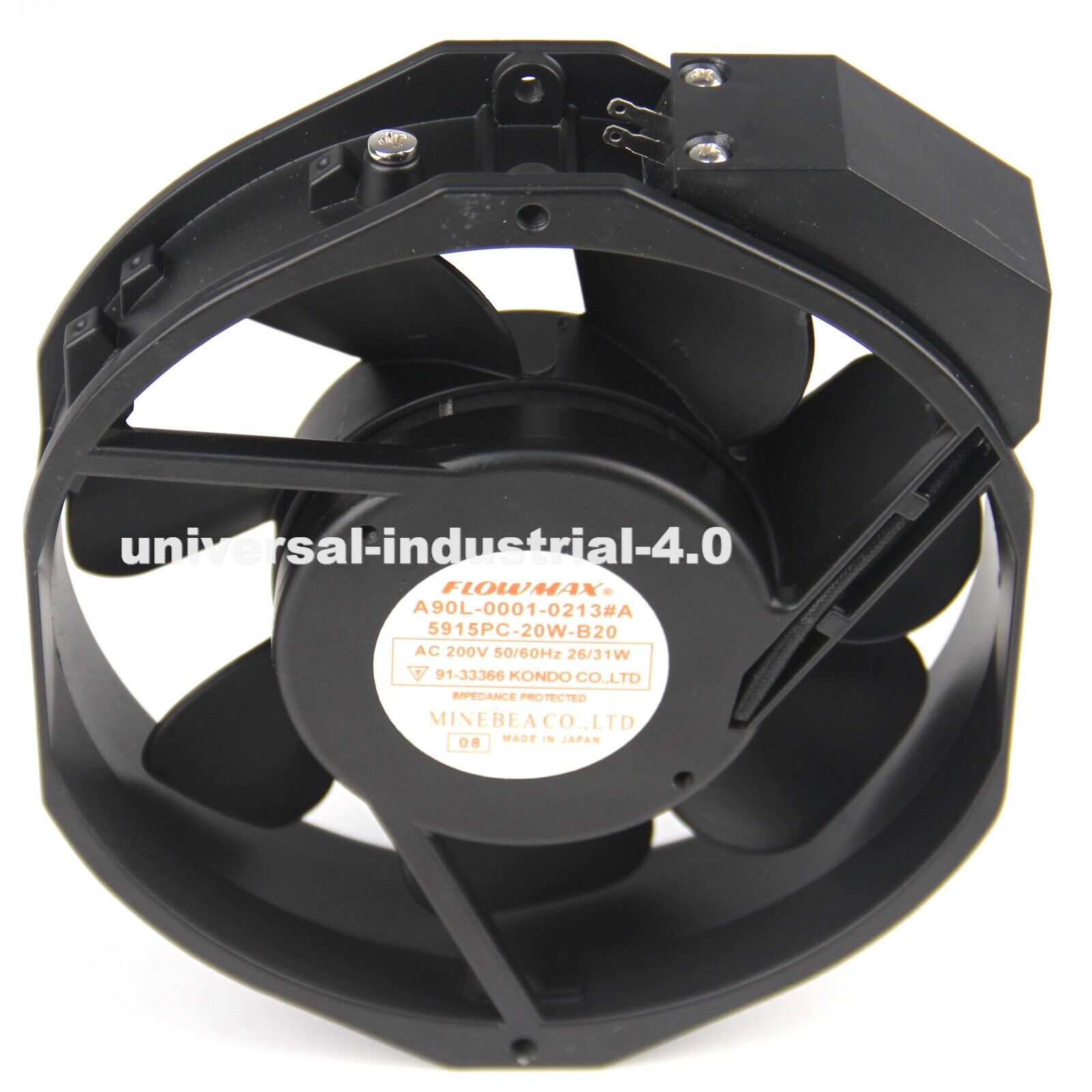 FLOWMAX A90L-0001-0213#A 5915PC-20W-B20 Axial Fan AC200V - FLOWMAX