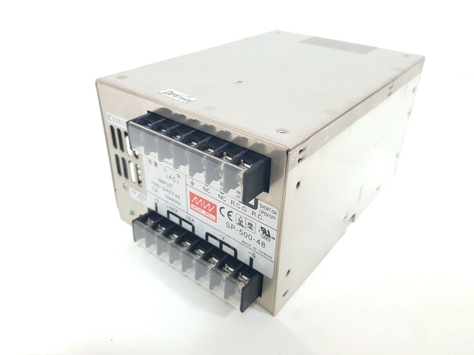 MEANWELL SP-500-48 Switching Power Supply, 48V 18A 90% Efficient DC-DC Converter - MEANWELL