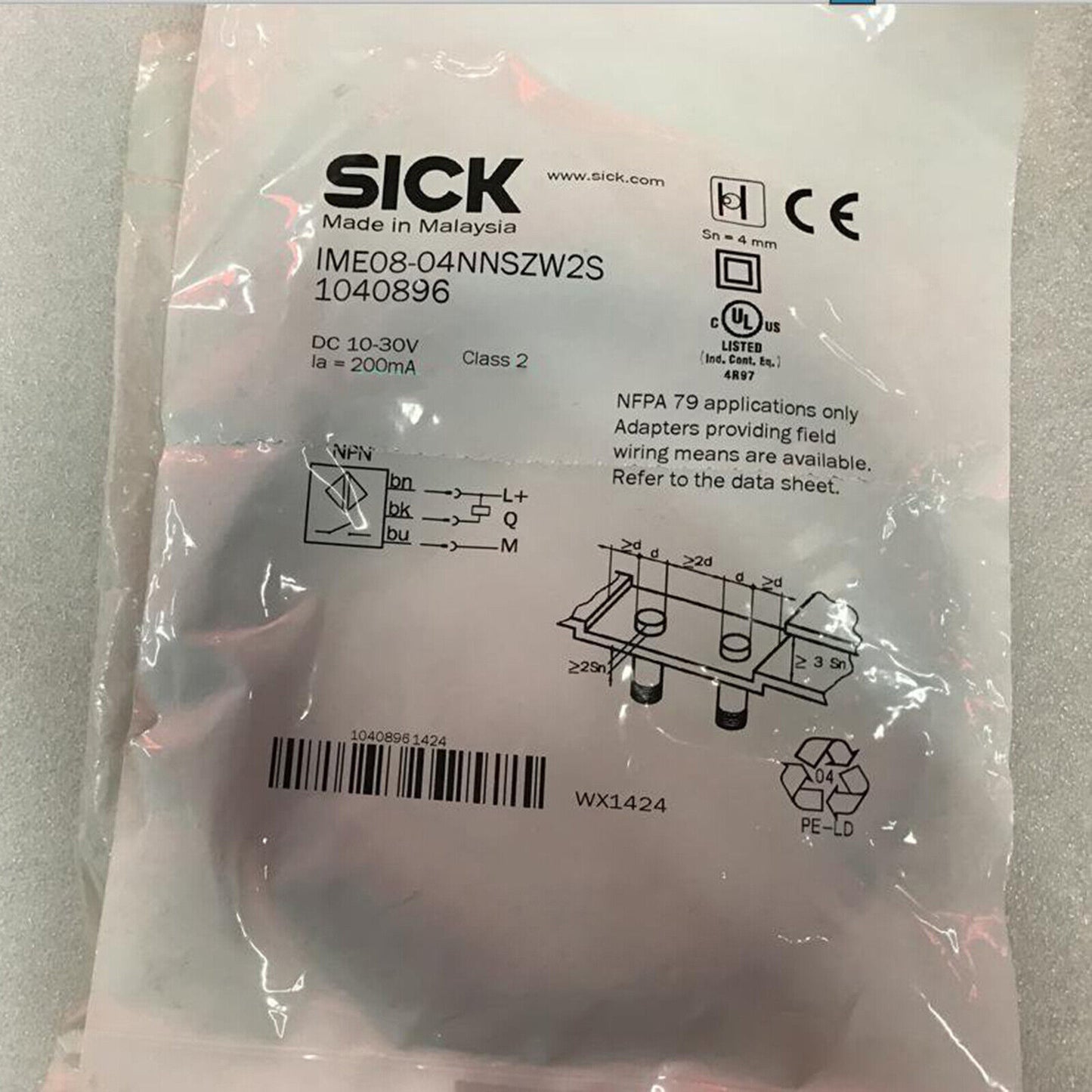 new SICK ONE Photoelectric Switch IME08-04NNSZW2S Spot Stock - SICK