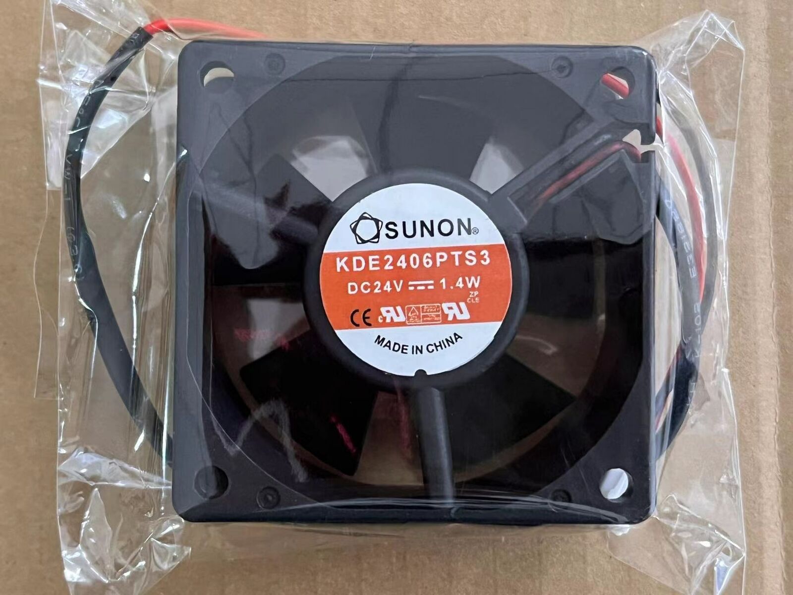 1-Piece 24V 1.4W Fan with KDE2406PTS3 Motor 2pin - SUNON