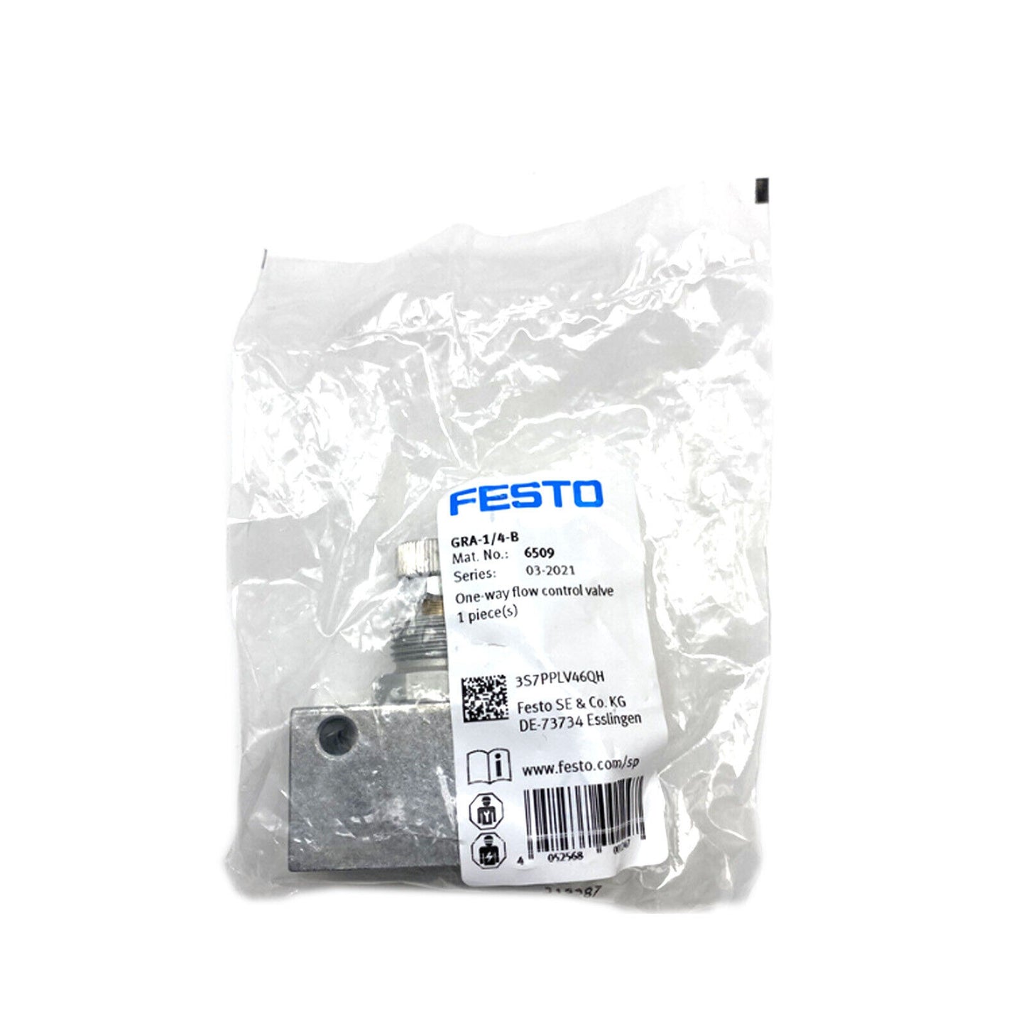 New FESTO throttle valve 1PCS GRA-1/4-B 6509 - FESTO