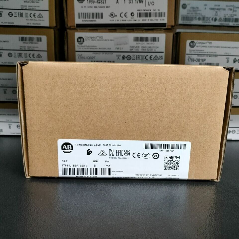 New Factory Sealed AB 1769-L18ER-BB1B SER Controller - COMPACTLOGIX