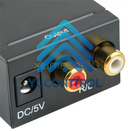 Optical Coaxial Toslink Digital to Analog Audio Converter Adapter RCA L/R 3.5mm
